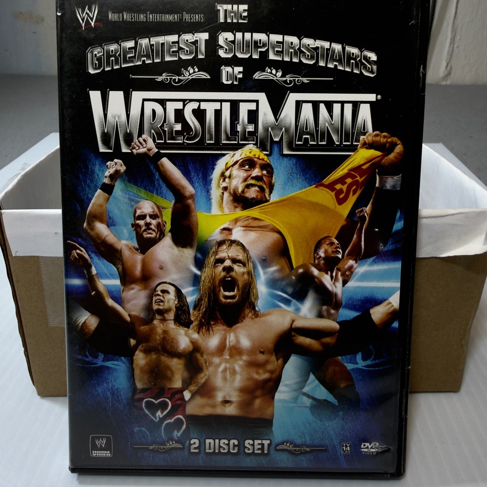WWE The Greatest Superstars of WrestleMania 2 Disc DVD Set 2008 Hulk Hogan‎ Rock